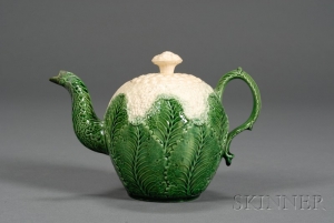 Wedgwood cauliflower teapot 1765 - courtesy Skinner Inc